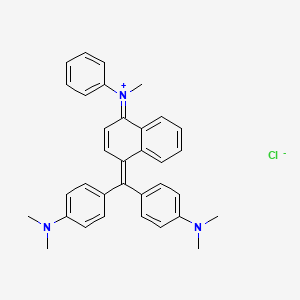 molecular formula C34H34N3.Cl<br>C34H34ClN3 B1221837 Basic Blue 8 CAS No. 2185-87-7