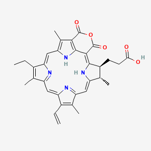 molecular formula C33H32N4O5 B1221840 Purpurin 18 CAS No. 25465-77-4