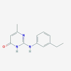 molecular formula C13H15N3O B12218468 2-[(3-ethylphenyl)amino]-6-methylpyrimidin-4(3H)-one 