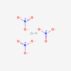 molecular formula Cr(NO3)3∙ 9H2O<br>Cr(NO3)3<br>CrN3O9 B1221853 硝酸铬 CAS No. 13548-38-4