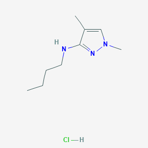 molecular formula C9H18ClN3 B12218561 N-butyl-1,4-dimethylpyrazol-3-amine;hydrochloride 