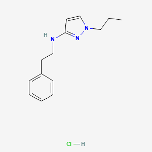 molecular formula C14H20ClN3 B12218937 N-(2-phenylethyl)-1-propylpyrazol-3-amine;hydrochloride 