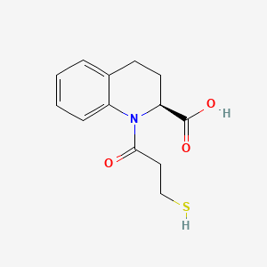1,2,3,4-Tetrahydro-2 (3-mercapto-1-oxopropyl)-2-quinolinecarboxylic acid