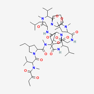 molecular formula C61H102N10O13 B1221910 Mycoplanecin A CAS No. 72993-51-2
