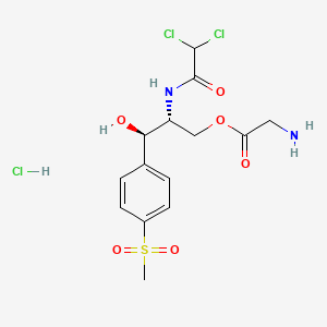 molecular formula C14H19Cl3N2O6S B1221911 Thiamphenicol glycinate hydrochloride CAS No. 2611-61-2