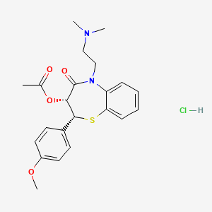 molecular formula C22H27ClN2O4S B1221914 Ent-diltiazem hydrochloride CAS No. 31953-18-1