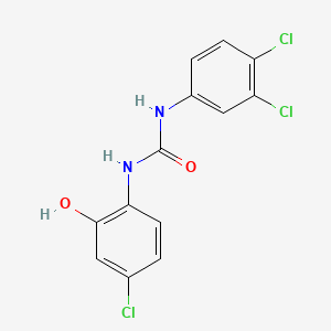 molecular formula C13H9Cl3N2O2 B1221919 1-(4-Chloro-2-hydroxyphenyl)-3-(3,4-dichlorophenyl)urea CAS No. 63348-26-5