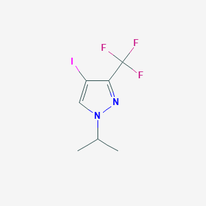 molecular formula C7H8F3IN2 B12219231 4-Iodo-1-isopropyl-3-(trifluoromethyl)-1H-pyrazole 