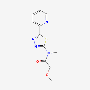 2-methoxy-N-methyl-N-[5-(2-pyridinyl)-1,3,4-thiadiazol-2-yl]acetamide