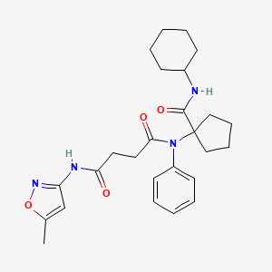 N-(1-Cyclohexylcarbamoyl-cyclopentyl)-N'-(5-methyl-isoxazol-3-yl)-N-phenyl-succinamide