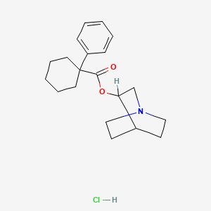 Cyclohexanecarboxylic acid, 1-phenyl-, 1-azabicyclo(2.2.2)oct-3-yl ester, hydrochloride