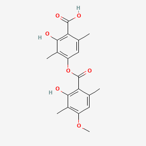molecular formula C19H20O7 B1221952 Barbatic acid CAS No. 17636-16-7