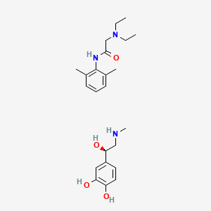 molecular formula C23H35N3O4 B1221957 Epinephrine and lidocaine CAS No. 54958-67-7