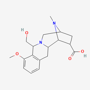 5-(Hydroxymethyl)-4-methoxy-13-methyl-5,7,8,9,10,11,11a,12-octahydro-8,11-epiminoazepino[1,2-b]isoquinoline-10-carboxylic acid