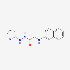 molecular formula C16H18N4O B1221982 N'-(3,4-dihydro-2H-pyrrol-5-yl)-2-(2-naphthalenylamino)acetohydrazide 