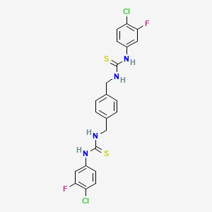 1-[[4-[[[(4-Chloro-3-fluoroanilino)-sulfanylidenemethyl]amino]methyl]phenyl]methyl]-3-(4-chloro-3-fluorophenyl)thiourea