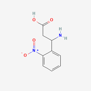 molecular formula C9H10N2O4 B1221991 3-Amino-3-(2-nitrophenyl)propanoic acid CAS No. 5678-48-8