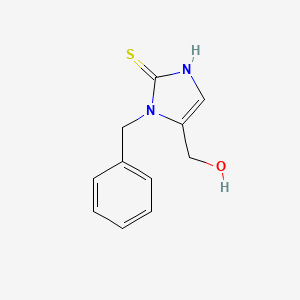 molecular formula C11H12N2OS B1221992 (1-Benzyl-2-sulfanyl-1h-imidazol-5-yl)methanol CAS No. 98412-23-8