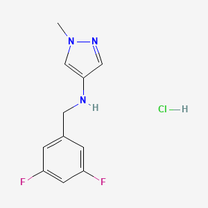 molecular formula C11H12ClF2N3 B12219935 N-(3,5-Difluorobenzyl)-1-methyl-1H-pyrazol-4-amine 