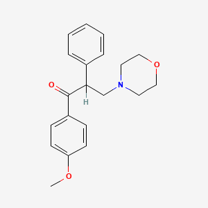 molecular formula C20H23NO3 B1221997 1-(4-Methoxyphenyl)-3-(4-morpholinyl)-2-phenyl-1-propanone 