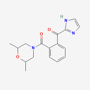 molecular formula C17H19N3O3 B1221998 [2-[(2,6-dimethyl-4-morpholinyl)-oxomethyl]phenyl]-(1H-imidazol-2-yl)methanone 