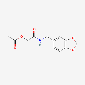 Acetic acid [2-(1,3-benzodioxol-5-ylmethylamino)-2-oxoethyl] ester
