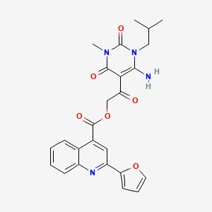 2-(2-Furanyl)-4-quinolinecarboxylic acid [2-[4-amino-1-methyl-3-(2-methylpropyl)-2,6-dioxo-5-pyrimidinyl]-2-oxoethyl] ester