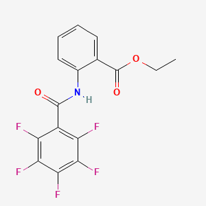molecular formula C16H10F5NO3 B1222004 ethyl 2-[(2,3,4,5,6-pentafluorobenzoyl)amino]benzoate 