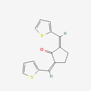 molecular formula C15H12OS2 B1222006 (2Z,5Z)-2,5-bis(thiophen-2-ylmethylidene)cyclopentan-1-one 