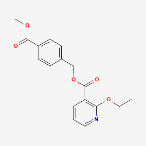 molecular formula C17H17NO5 B1222007 2-Ethoxy-3-pyridinecarboxylic acid (4-methoxycarbonylphenyl)methyl ester 