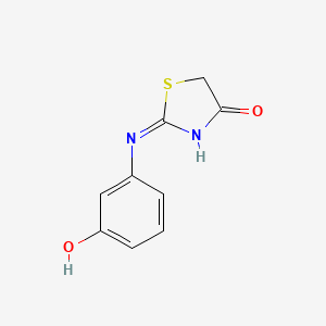 molecular formula C9H8N2O2S B12220073 2-(3-Hydroxy-phenyl)imino-thiazolidin-4-one 