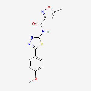 N-[5-(4-methoxyphenyl)-1,3,4-thiadiazol-2-yl]-5-methyl-3-isoxazolecarboxamide