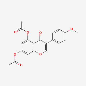 molecular formula C20H16O7 B1222019 3-(4-methoxyphenyl)-4-oxo-4H-chromene-5,7-diyl diacetate CAS No. 54443-59-3