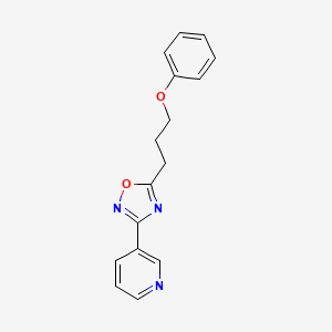 molecular formula C16H15N3O2 B1222026 5-(3-Phenoxypropyl)-3-(3-pyridinyl)-1,2,4-oxadiazole 