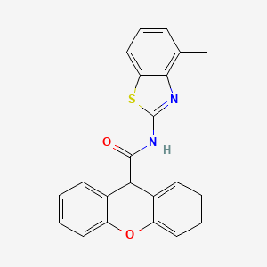 molecular formula C22H16N2O2S B1222028 N-(4-methyl-1,3-benzothiazol-2-yl)-9H-xanthene-9-carboxamide 