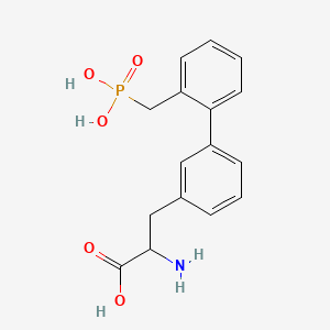 molecular formula C16H18NO5P B1222040 Phenylbenzene-omega-phosphono-alpha-amino acid 
