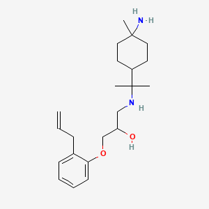 molecular formula C22H36N2O2 B1222063 1-(2-Allylphenoxy)-3-((1-amino-p-menthane-8-yl)amino)-2-propanol CAS No. 76267-50-0