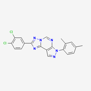 molecular formula C20H14Cl2N6 B12220667 2-(3,4-dichlorophenyl)-7-(2,4-dimethylphenyl)-7H-pyrazolo[4,3-e][1,2,4]triazolo[1,5-c]pyrimidine 