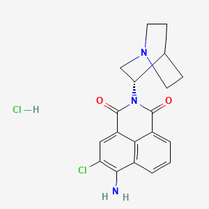 molecular formula C19H19Cl2N3O2 B1222068 4-Amino-4-chloro-N-(quinuclidin-3-yl)-1,8-naphthalimide CAS No. 138752-34-8