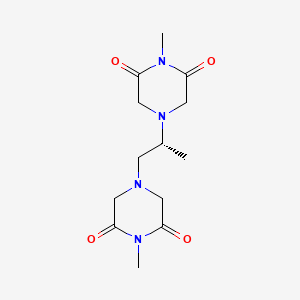 molecular formula C13H20N4O4 B1222080 4,4'-(1-Methyl-1,2-ethanediyl)bis(1-methyl-2,6-piperazinedione) CAS No. 96886-77-0