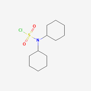 molecular formula C12H22ClNO2S B1222085 Sulfamoyl chloride, dicyclohexyl- CAS No. 99700-74-0