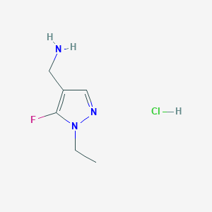 molecular formula C6H11ClFN3 B12220974 (1-ethyl-5-fluoro-1H-pyrazol-4-yl)methanamine hydrochloride 