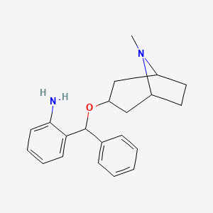 molecular formula C21H26N2O B1222098 Aminobenztropine CAS No. 88097-86-3