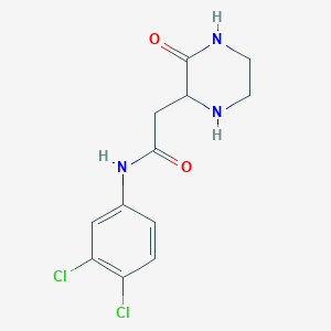 molecular formula C12H13Cl2N3O2 B12221047 N-(3,4-dichlorophenyl)-2-(3-oxopiperazin-2-yl)acetamide 