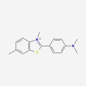 molecular formula C17H19N2S+ B1222106 2-[4-(Dimethylamino)phenyl]-3,6-dimethyl-1,3-benzothiazol-3-ium 