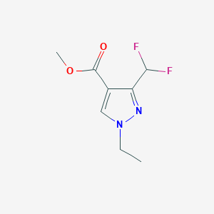 molecular formula C8H10F2N2O2 B12221125 Methyl 3-(difluoromethyl)-1-ethyl-1H-pyrazole-4-carboxylate 