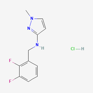 molecular formula C11H12ClF2N3 B12221227 N-(2,3-Difluorobenzyl)-1-methyl-1H-pyrazol-3-amine 