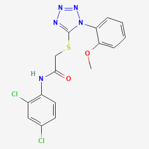 molecular formula C16H13Cl2N5O2S B12221261 N-(2,4-dichlorophenyl)-2-{[1-(2-methoxyphenyl)-1H-tetrazol-5-yl]sulfanyl}acetamide 