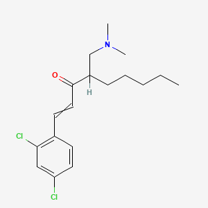 molecular formula C18H25Cl2NO B1222131 1-(2,4-Dichlorophenyl)-4-[(dimethylamino)methyl]non-1-en-3-one 