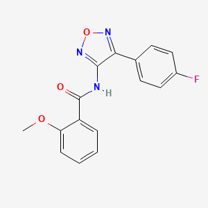 molecular formula C16H12FN3O3 B12221477 N-[4-(4-fluorophenyl)-1,2,5-oxadiazol-3-yl]-2-methoxybenzamide 